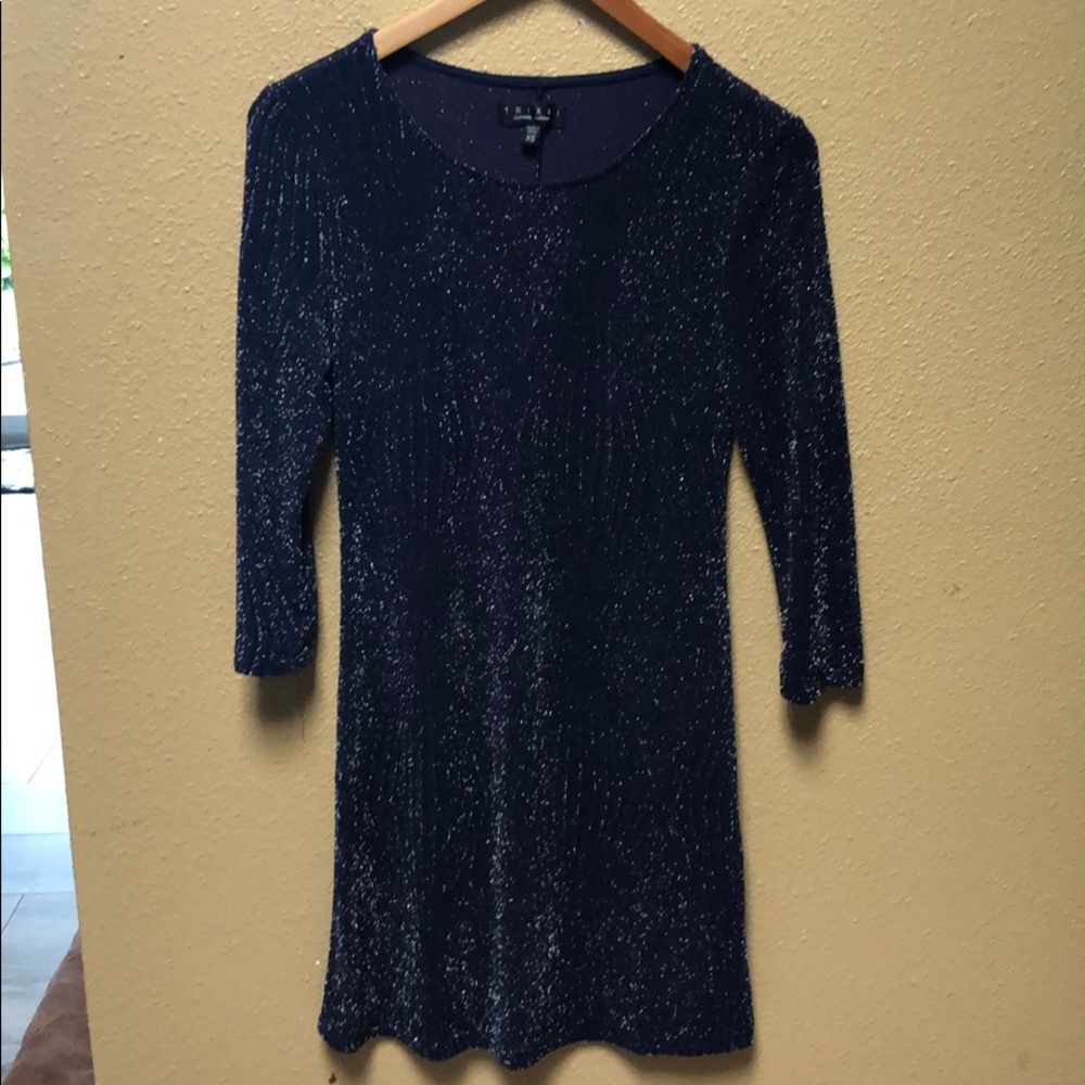 Navy blue w/ silver sparkle dress
